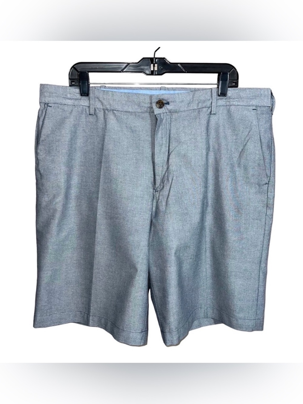Izod Shorts Men’s Size 38 Blue Oxford Flat Front Casual